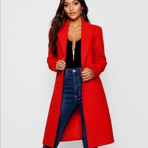 Red Outerwear Trenchcoat